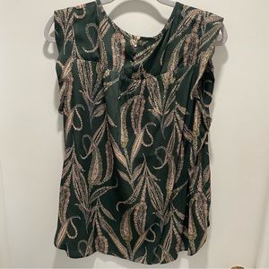 Loft Green Floral Top